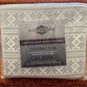 Pointehaven Cal King Flannel Sheet Set